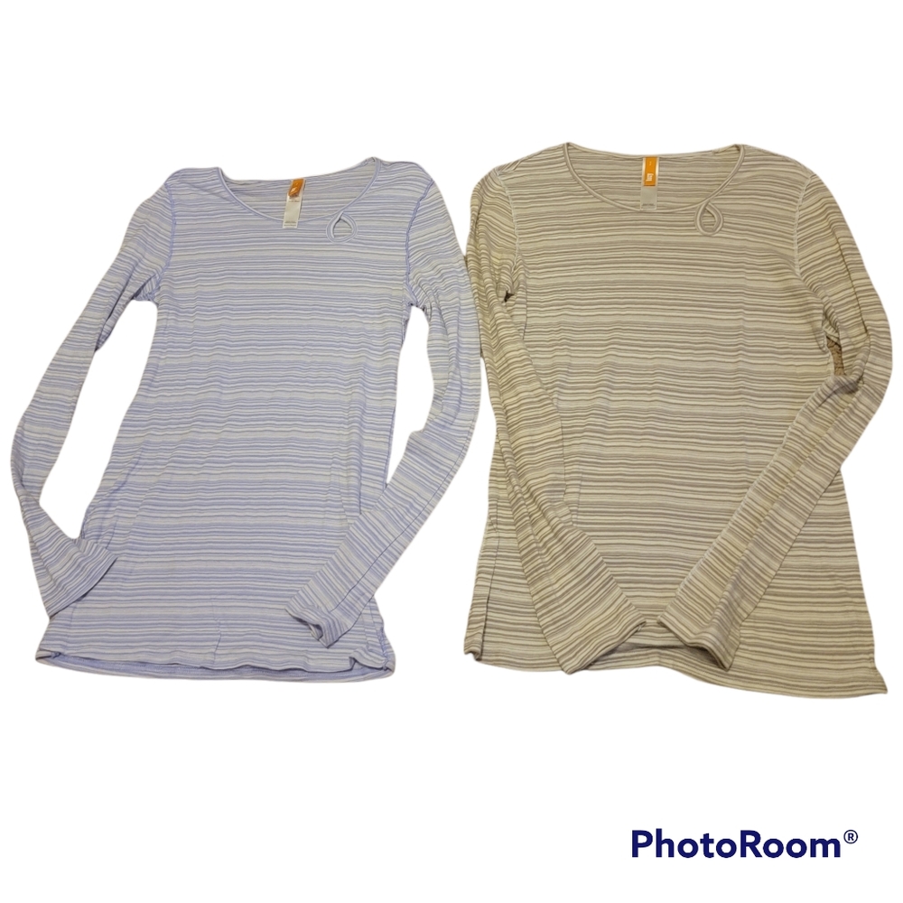 Lucy Sz Small Athletic Striped Long Sleeve Top Bundle